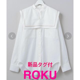 ビューティアンドユースユナイテッドアローズ(BEAUTY&YOUTH UNITED ARROWS)の＜6(ROKU)>セーラーカラーブラウス　ホワイト(シャツ/ブラウス(長袖/七分))