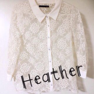 ヘザー(heather)のHeather♥︎未使用フラワートップス(シャツ/ブラウス(長袖/七分))