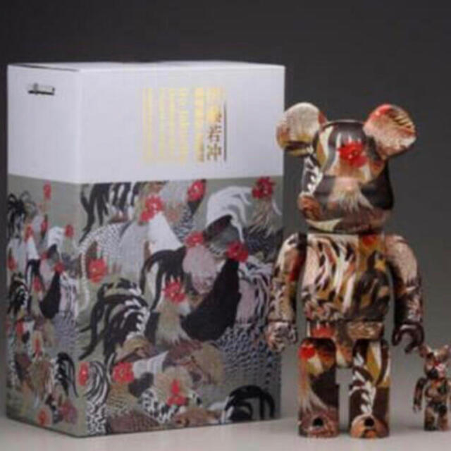 MEDICOM TOY(メディコムトイ)のBE@RBRICK 伊藤若冲「群鶏図」100％ & 400％ エンタメ/ホビーのフィギュア(その他)の商品写真