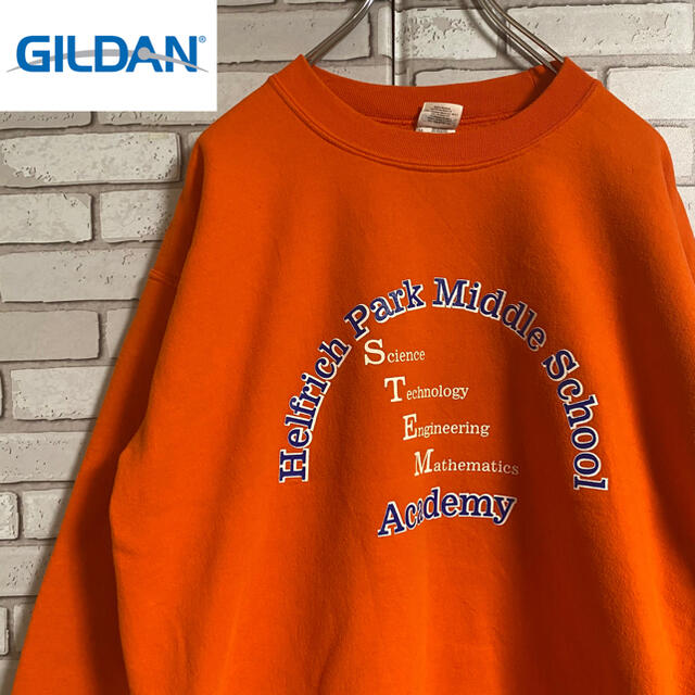 GILDAN(ギルタン)の90s 古着 ギルダン スウェット プリント トレーナー ゆるだぼ メンズのトップス(スウェット)の商品写真