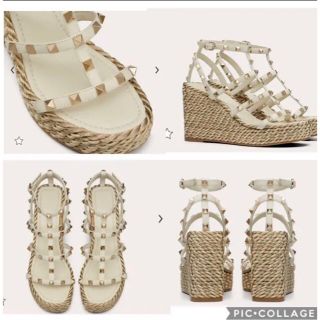 VALENTINO - ヴァレンティノ☆ロックスタッズ カーフスキン ストラップ