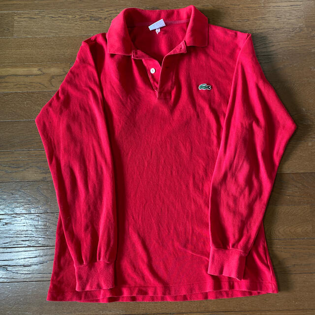 LACOSTE(ラコステ)のラコステ　長袖ポロシャツ　赤　4 メンズのトップス(ポロシャツ)の商品写真