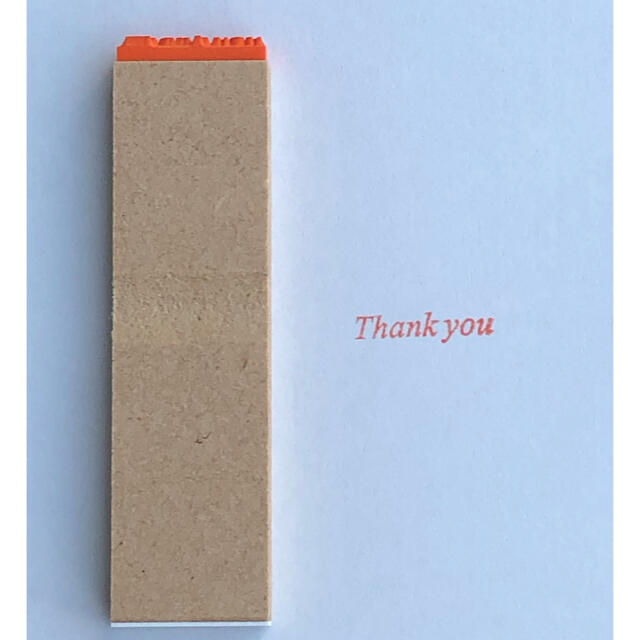 スタンプ　「Thank you」　邪魔にならない小さめサイズ ハンドメイドの文具/ステーショナリー(はんこ)の商品写真
