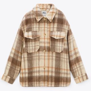 ザラ(ZARA)の新品　ZARA チェック柄オーバーシャツ　チェックシャツジャケット　CPO(その他)