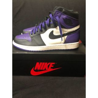 ナイキ(NIKE)のM様専用 jordan 1  court purple 美品 100%正規品(スニーカー)