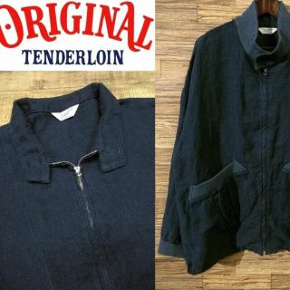 テンダーロイン(TENDERLOIN)のテンダーロイン　リネン　スイングトップ　ネイビー XL(ブルゾン)