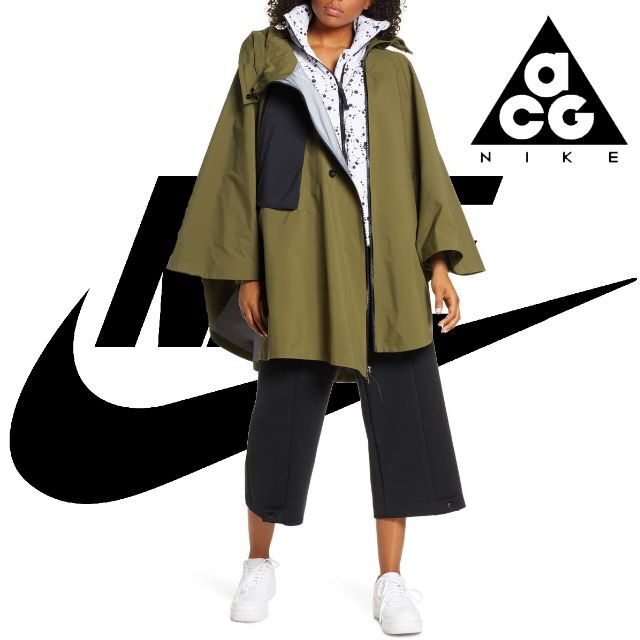 NIKE - ナイキ ACG ゴアテックス 3-IN-1ポンチョ オリーブ NIKE - ナイキ ACG ゴアテックス 3-IN-1ポンチョ オリーブ