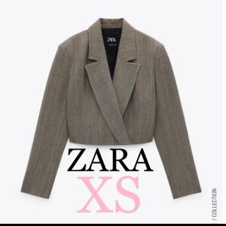 ザラ(ZARA)のZARA クロップド丈ブレザー(テーラードジャケット)