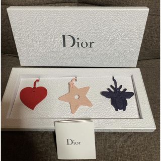 ディオール(Dior)の未使用　非売品　Dior ディオール　レザー　バックチャーム　キーホルダー(キーホルダー)