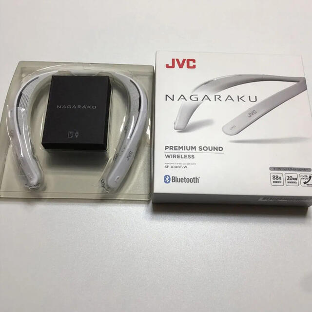 KENWOOD(ケンウッド)のJVC NAGARAKU Victor・JVC SP-A10BT-W スマホ/家電/カメラのオーディオ機器(ヘッドフォン/イヤフォン)の商品写真