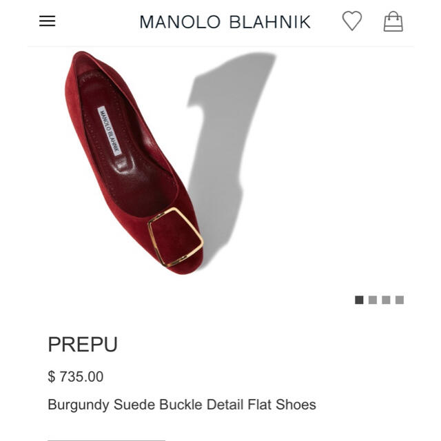 MANOLO BLAHNIK(マノロブラニク)のマノロブラニク MANOLO BLAHNIK フラット PREPU 35  レディースの靴/シューズ(ハイヒール/パンプス)の商品写真