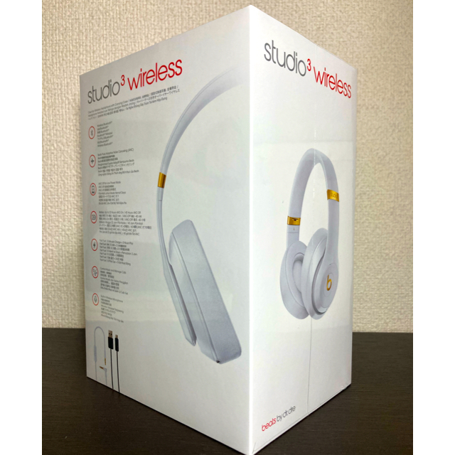 Beats by Dr Dre(ビーツバイドクタードレ)の【新品】Studio3 Wireless / ホワイト スマホ/家電/カメラのオーディオ機器(ヘッドフォン/イヤフォン)の商品写真