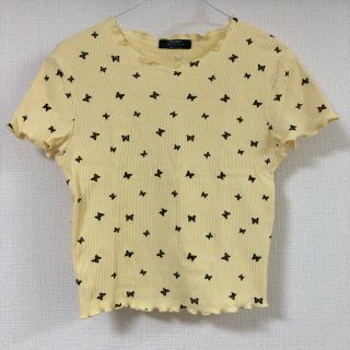 ベルシュカ(Bershka)のメロートップス ZARA ベルシュカ Bershka バタフライ柄 蝶々(Tシャツ(半袖/袖なし))