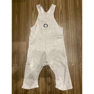 プチバトー(PETIT BATEAU)のプチバトー　スウェットサロペット(ロンパース)