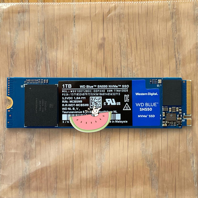 PCパーツWD Blue SN550 NVMe WDS100T2B0C SSD 1TB