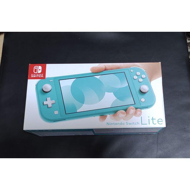 switch ライト 本体 ターコイズ 美品 完品#A - 携帯用ゲーム機本体