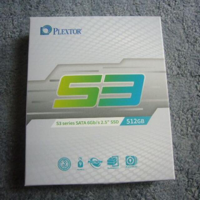 PC/タブレット新品★PLEXTOR★512GB SSD★SATA PX-512S3C