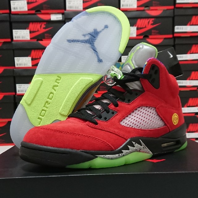 285㎝US105購入先新品未使用 黒タグ付 28.5㎝ JORDAN5 WHAT THE ジョーダン