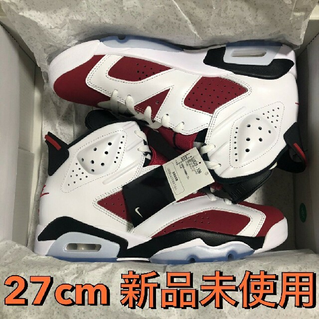 carmineNike Air Jordan 6 Retro カーマイン 27cm 新品未使用