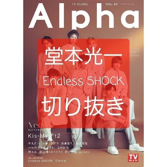 KinKi Kids(キンキキッズ)のTV GUIDE Alpha EPISODE NN堂本光一 切り抜き エンタメ/ホビーの本(アート/エンタメ)の商品写真