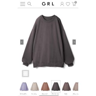 グレイル(GRL)の【新品】GRL グレイル　オーバーサイズ　スウェット トレーナー(トレーナー/スウェット)