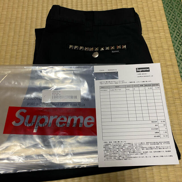 supreme studded work pant スタッズ パンツ　34