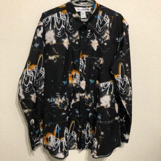 コムデギャルソン(COMME des GARCONS)のコムデギャルソンシャツ フューチュラ 総柄シャツ 長袖 ブラック(シャツ)