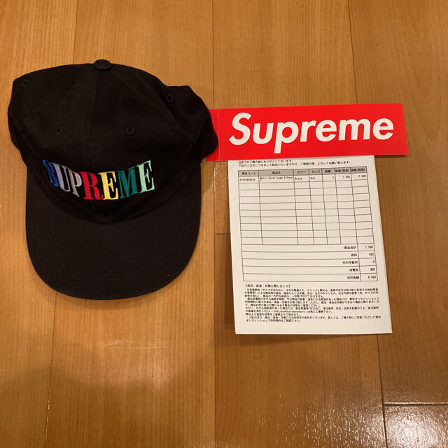 20AW Supreme BLACK 6 Panel キャップ 6パネル