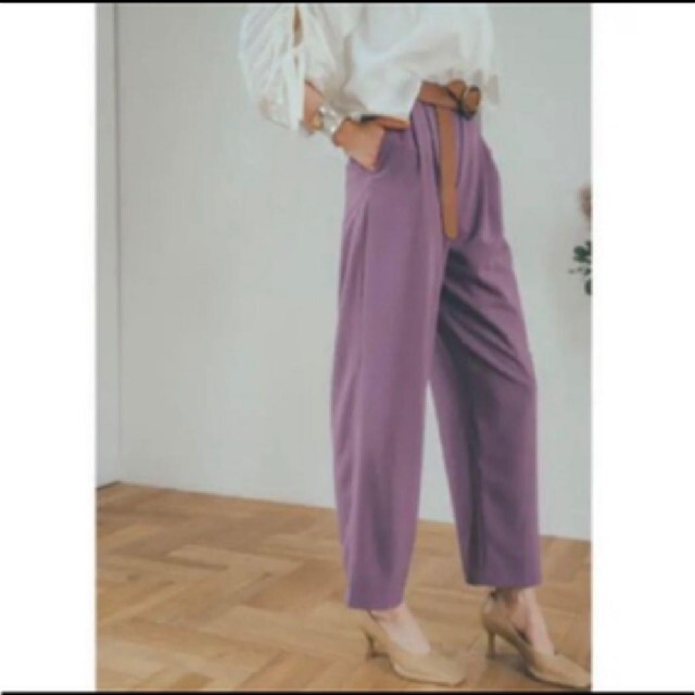 クラネ 20AW BASIC TUCK PANTS ワイドパンツ 1 S 紫