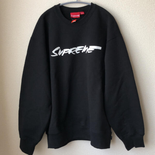 新品 Supreme Futura Logo Crewneck ブラックＬサイズ