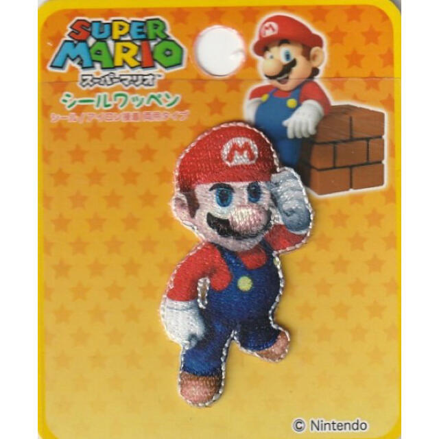 スーパーマリオ シールワッペン マリオ シールアイロン両用 | フリマアプリ ラクマ