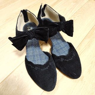 アクシーズファム(axes femme)のaxes femme リボン付レアヒールパンプス(ハイヒール/パンプス)