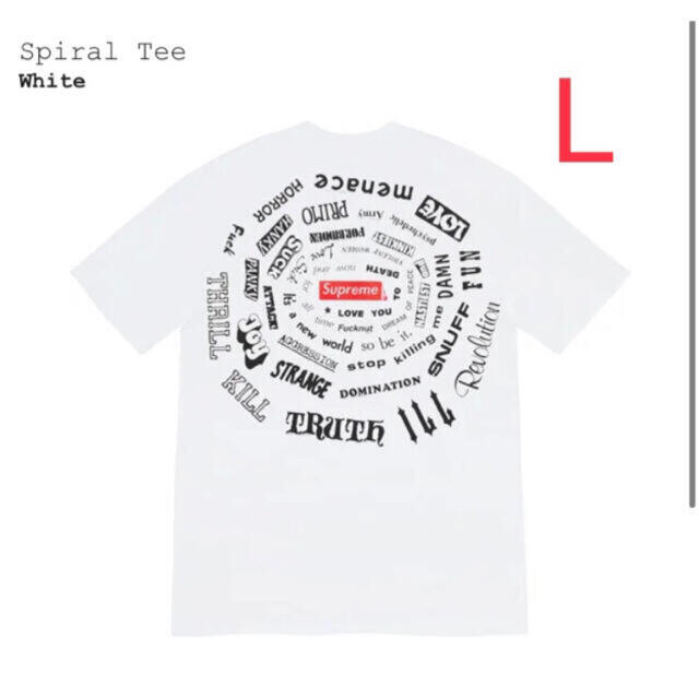 Supreme Spiral Tee Tシャツ スパイラル L 白White