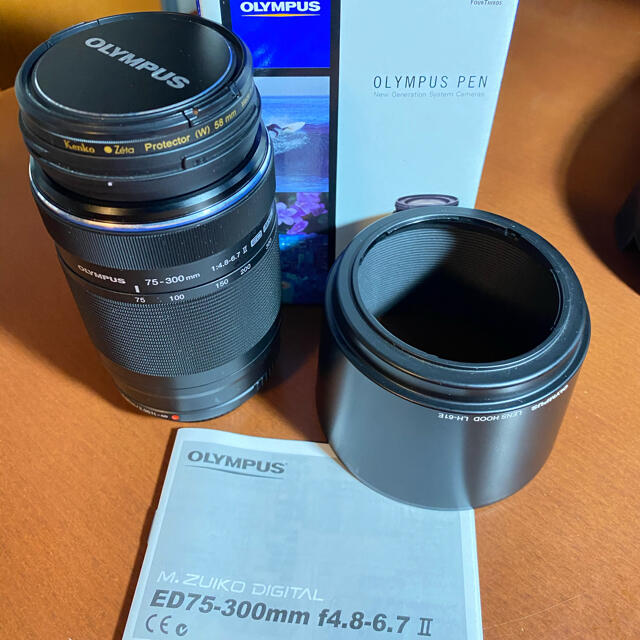 値下げ特別価格 OLYMPUS 超望遠ズーム75-300mm F4.8-6.7 II ほぼ新品