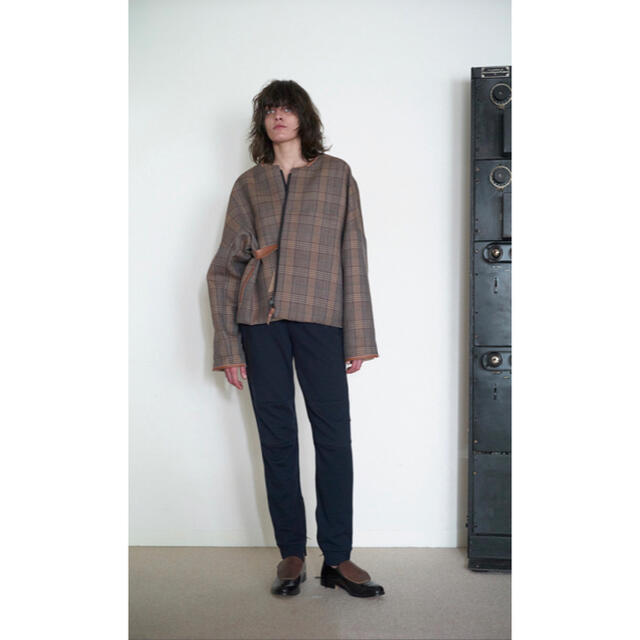 SUNSEA Reversible Caramel Check Blousonメンズ