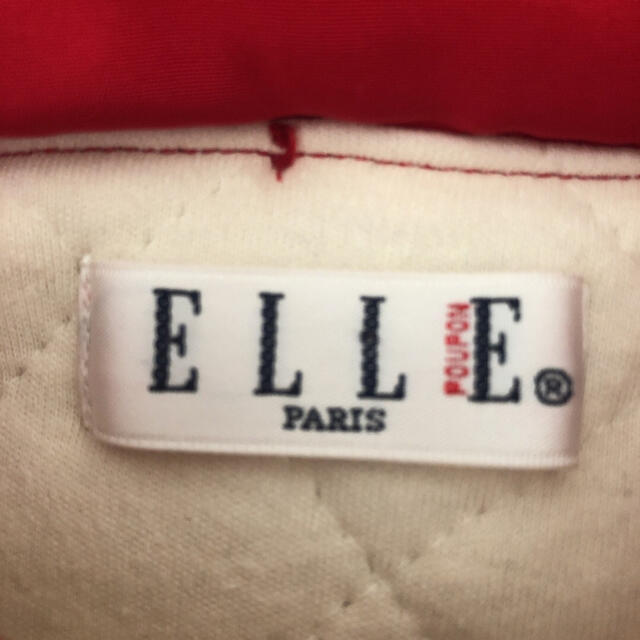 ELLE(エル)のELLE ポンチョ　赤　80〜90 キッズ/ベビー/マタニティのキッズ服女の子用(90cm~)(ジャケット/上着)の商品写真
