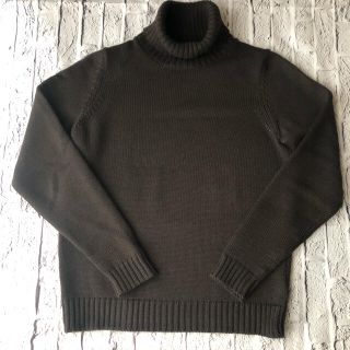 ザノーネ(ZANONE)の【美品】ザノーネ　タートルネック　44 ダークブラウン　ニット　zanone(ニット/セーター)