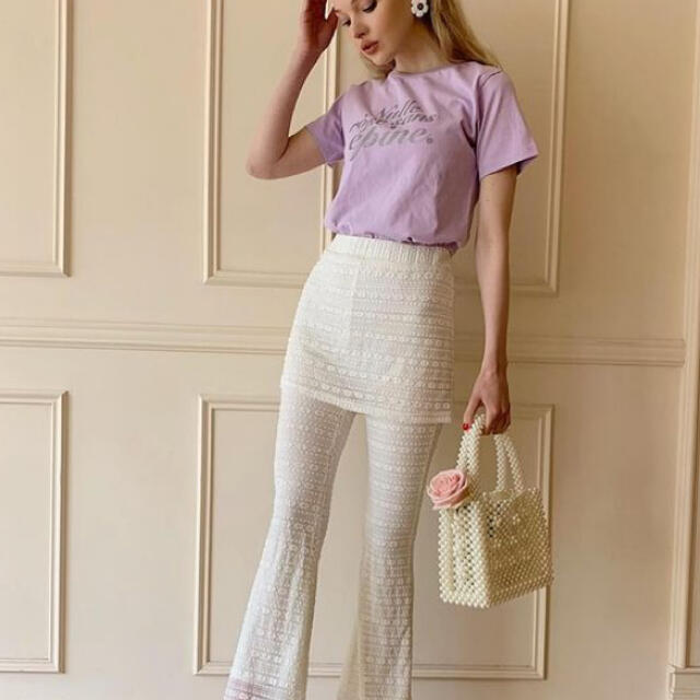 lace skirt pants レディースのスカート(ひざ丈スカート)の商品写真