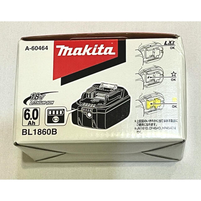 工具/メンテナンスmakita マキタ 純正バッテリー18V 6Ah BL1860B 新品未使用