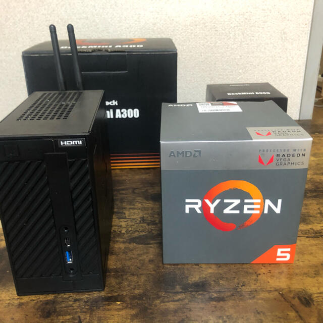 Deskmini a300 ryzen5 2400g スマホ/家電/カメラのPC/タブレット(デスクトップ型PC)の商品写真