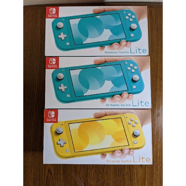 任天堂(ニンテンドウ)の新品未開封 Nintendo Switch Lite ターコイズ×3 イエロー エンタメ/ホビーのゲームソフト/ゲーム機本体(家庭用ゲーム機本体)の商品写真