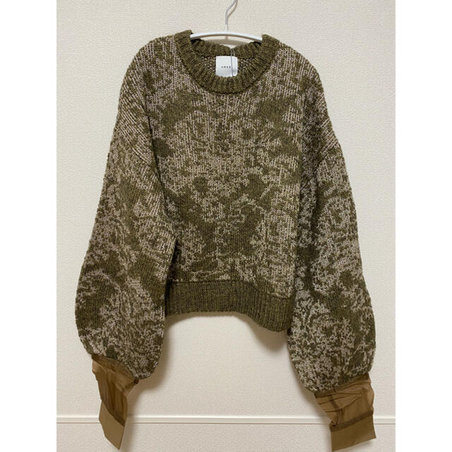 Ameri VINTAGE(アメリヴィンテージ)の【専用】DAMASK JACQUARD KNIT レディースのトップス(ニット/セーター)の商品写真