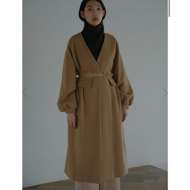 Ameri VINTAGE 2WAY NO COLLAR BELT COAT