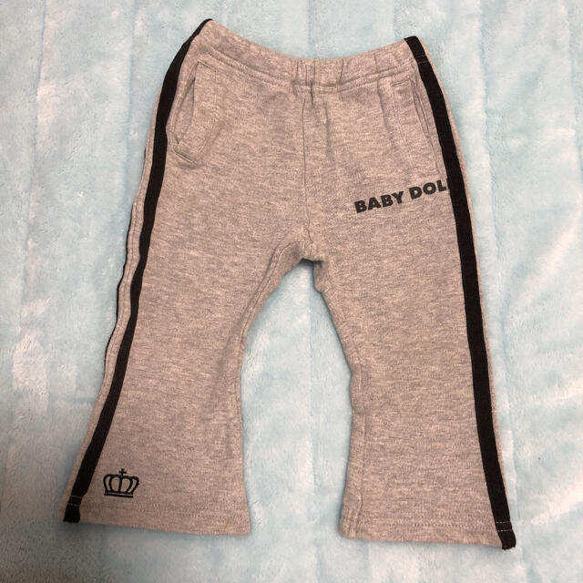 BABYDOLL(ベビードール)の❁⃘*.ﾟBABYDOLL ベビードール グレー サイドライン ズボン 80 キッズ/ベビー/マタニティのベビー服(~85cm)(パンツ)の商品写真