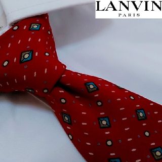 ランバン(LANVIN)の未使用に近い！　LANVIN　ハイブランド　ネクタイ　シルク100%　フランス製(ネクタイ)