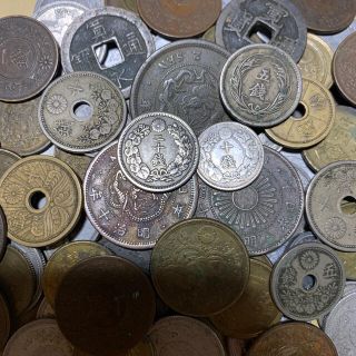 古銭　　100枚    お得セット1(貨幣)