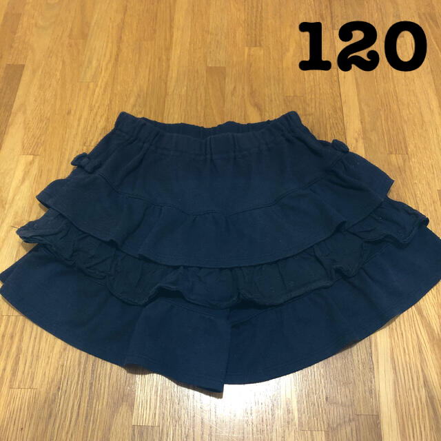 3can4on(サンカンシオン)の3can4on サイズ120cm ティアードキュロットパンツ キッズ/ベビー/マタニティのキッズ服女の子用(90cm~)(スカート)の商品写真