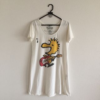 ヒステリックグラマー(HYSTERIC GLAMOUR)のウッドストックコラボ Tシャツワンピース(ミニワンピース)