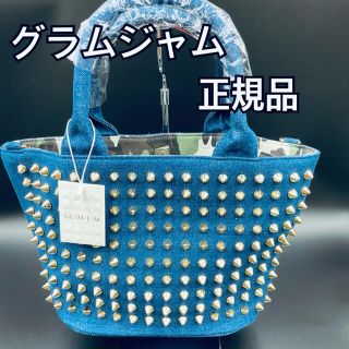 グラムジャム　GLAMJAM  トートバッグ　スタッズ　デニム　迷彩　ゴールド(トートバッグ)