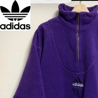 アディダス(adidas)の90's vintage adidas ハーフジップフリース L相当(スウェット)